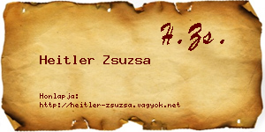 Heitler Zsuzsa névjegykártya